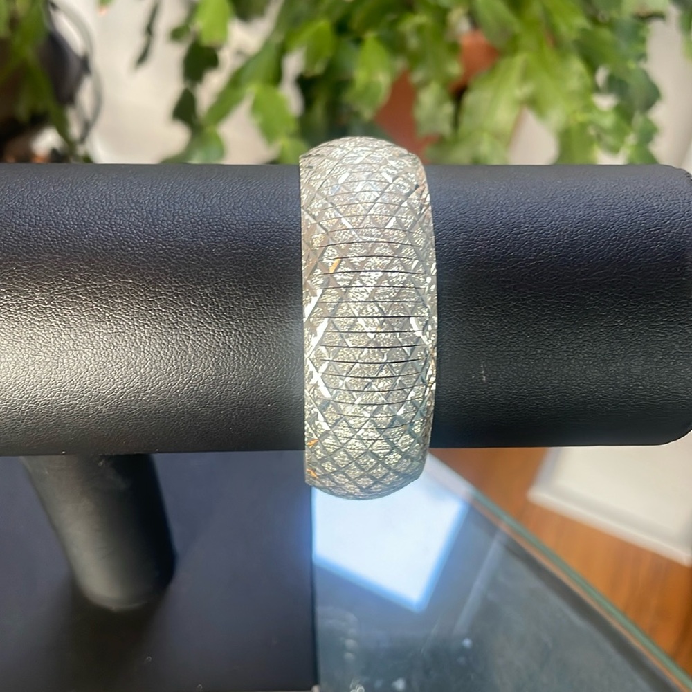 Italian sterling silver, JCM, flex bangle bracelet - Picture 2 of 14